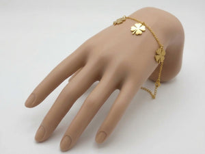 Lucky Four-Leaf Clover Charm Bracelet
