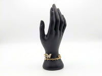 Sparkling Zircon Butterfly Open Cuff Bangle