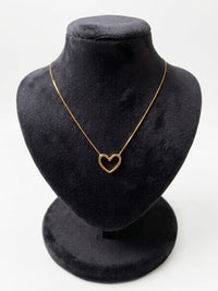 Delicate Open Heart Pendant Necklace