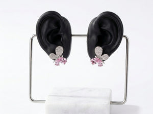 Sparkling Crystal Butterfly Stud Earrings