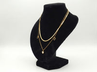Dual Layered Golden Heart Charm Necklace