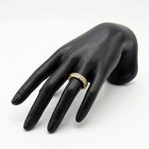 Classic Channel-Set Zircon Gold Band Ring