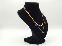 Dual Layered Golden Heart Charm Necklace