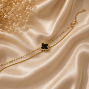 Minimalist Beaded Gold Hand Harness